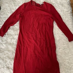 Dark pink Vince long sleeve dress